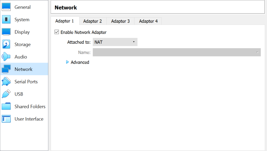 VirtualBox Network Adapter 1 image 